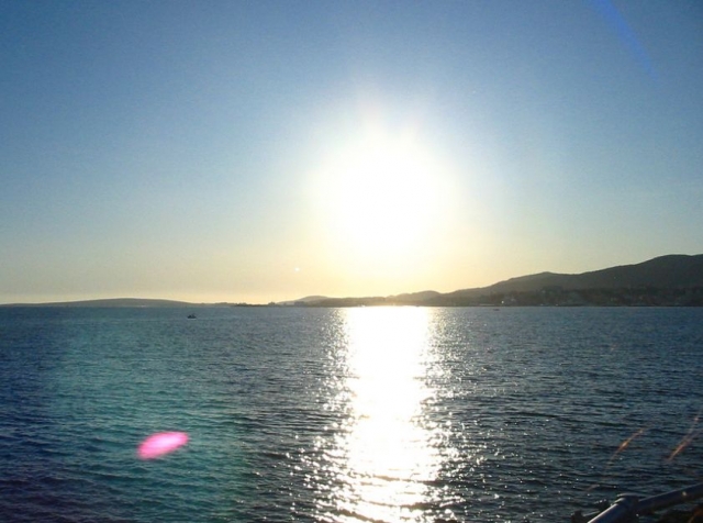 Playa atardeciendo